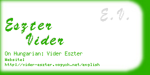 eszter vider business card